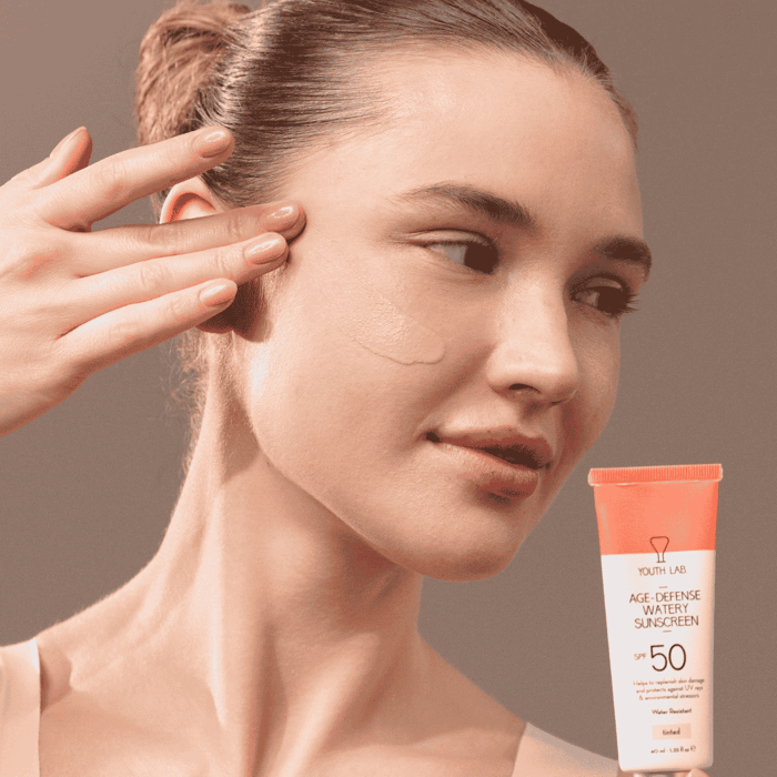 Age Defense Watery Sunscreen SPF50 Tinted